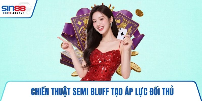 Chiến thuật semi bluff tạo áp lực đối thủ